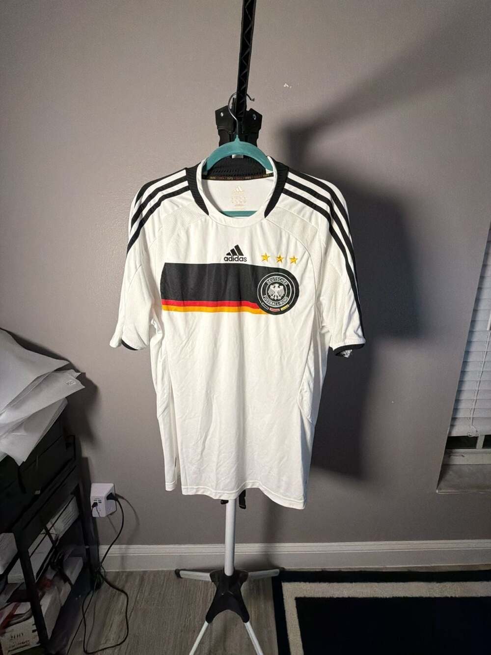 Adidas Germany 2008 Home Soccer Jersey Size L White